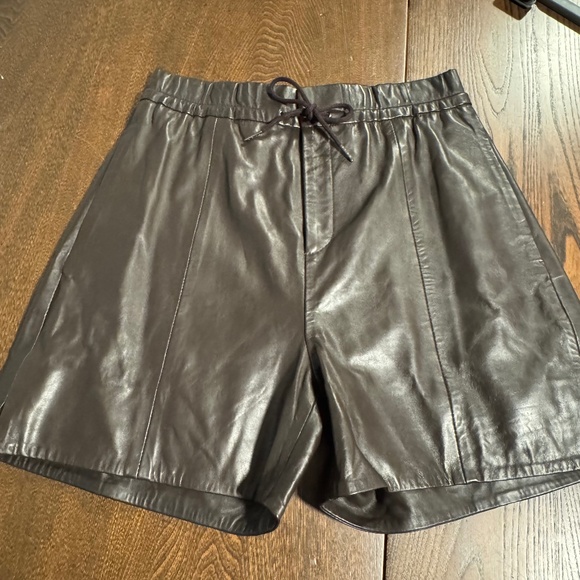 NWT - Brown Copenhagen 1969 leather dress shorts - Picture 3 of 6
